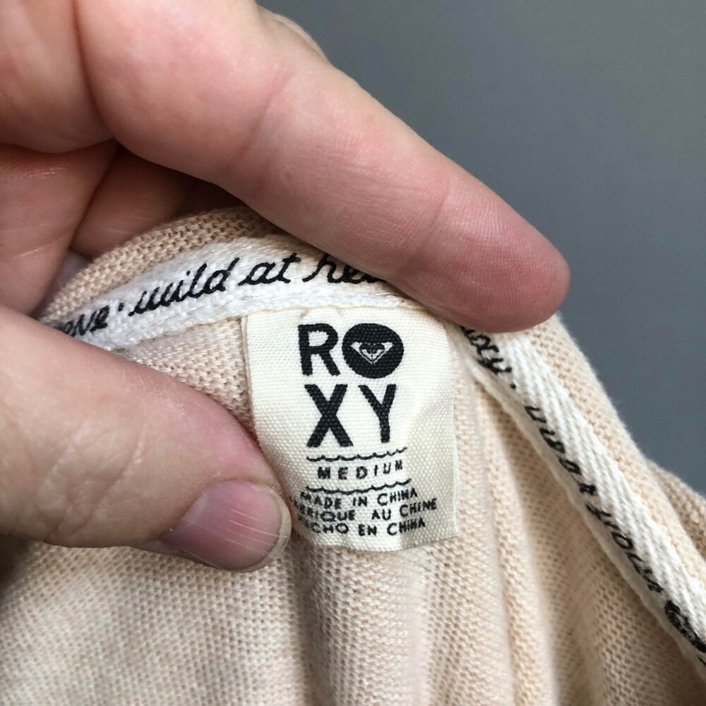💕  Roxy boho full zip hooded sweater cream Medium - Picture 5 of 11